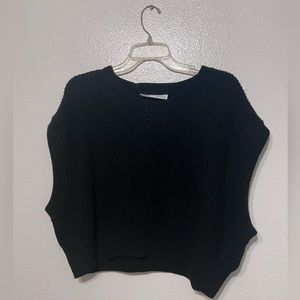 Zara black cropped sweater vest